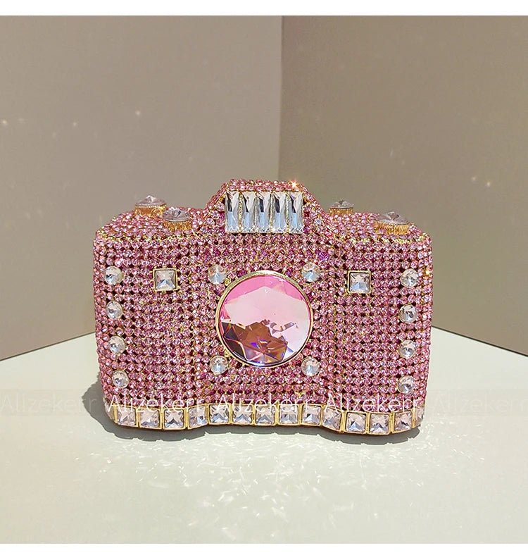 Camera-Shaped Diamond Evening Clutch - Luzilly Bridal & Apparel