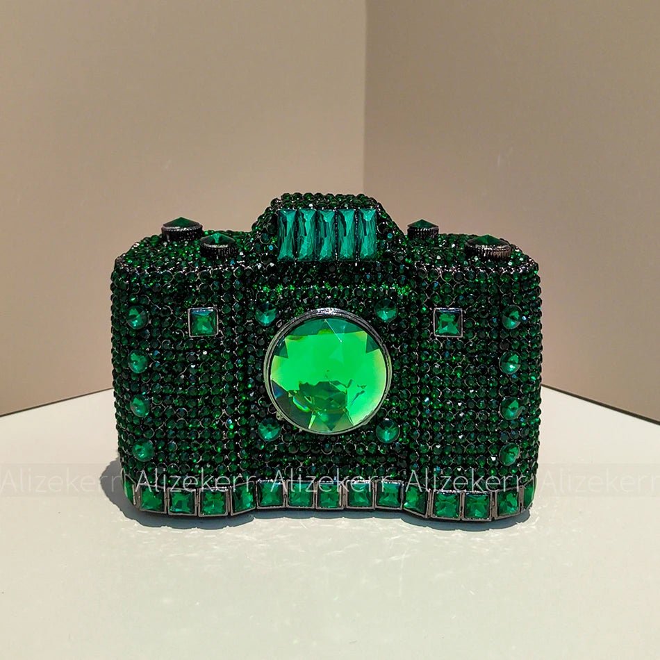 Camera-Shaped Diamond Evening Clutch - Luzilly Bridal & Apparel