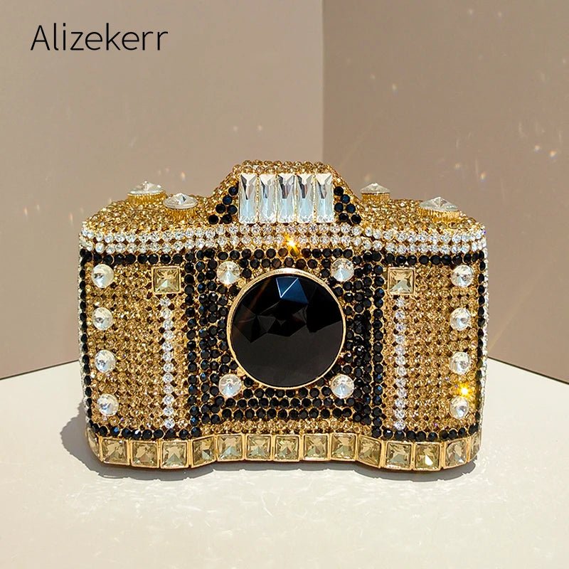 Camera-Shaped Diamond Evening Clutch - Luzilly Bridal & Apparel