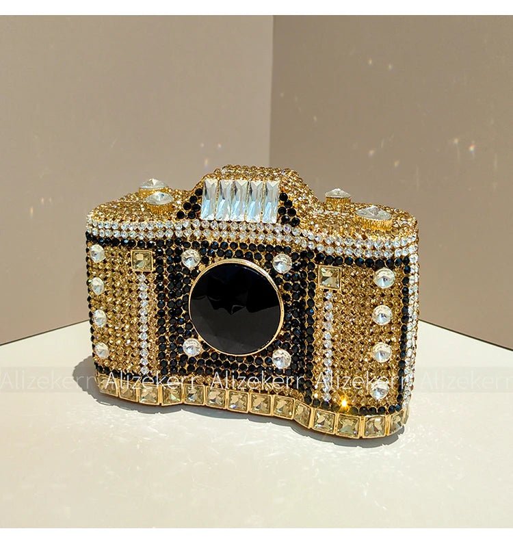 Camera-Shaped Diamond Evening Clutch - Luzilly Bridal & Apparel