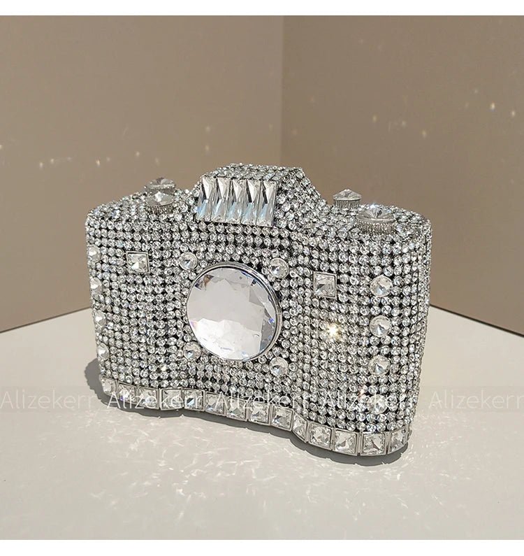 Camera-Shaped Diamond Evening Clutch - Luzilly Bridal & Apparel