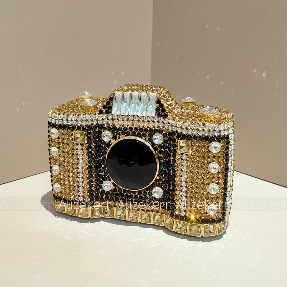 Camera-Shaped Diamond Evening Clutch - Luzilly Bridal & Apparel
