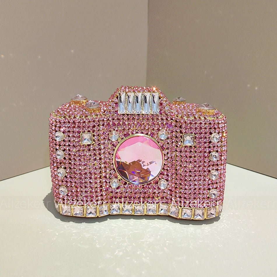 Camera-Shaped Diamond Evening Clutch - Luzilly Bridal & Apparel