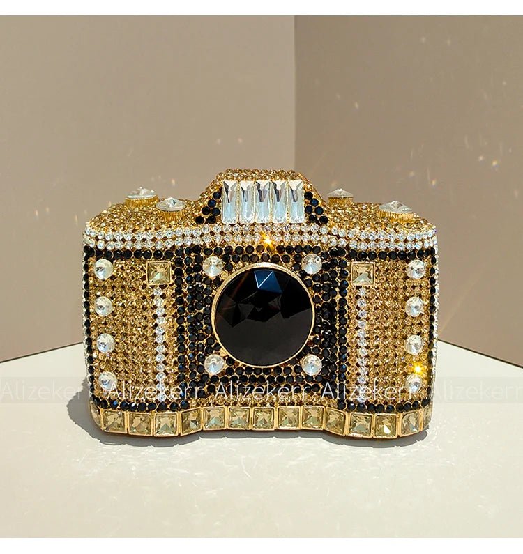 Camera-Shaped Diamond Evening Clutch - Luzilly Bridal & Apparel