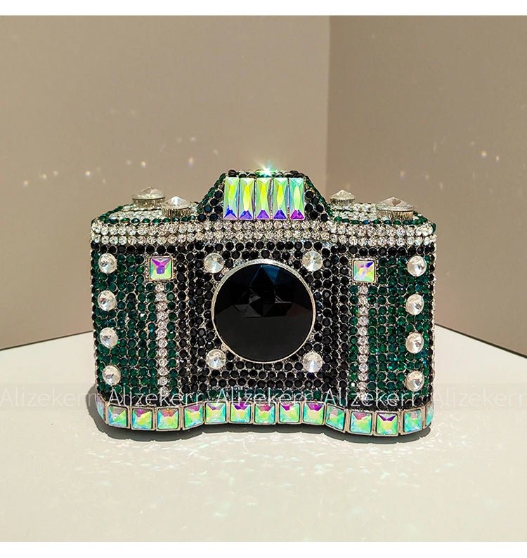 Camera-Shaped Diamond Evening Clutch - Luzilly Bridal & Apparel