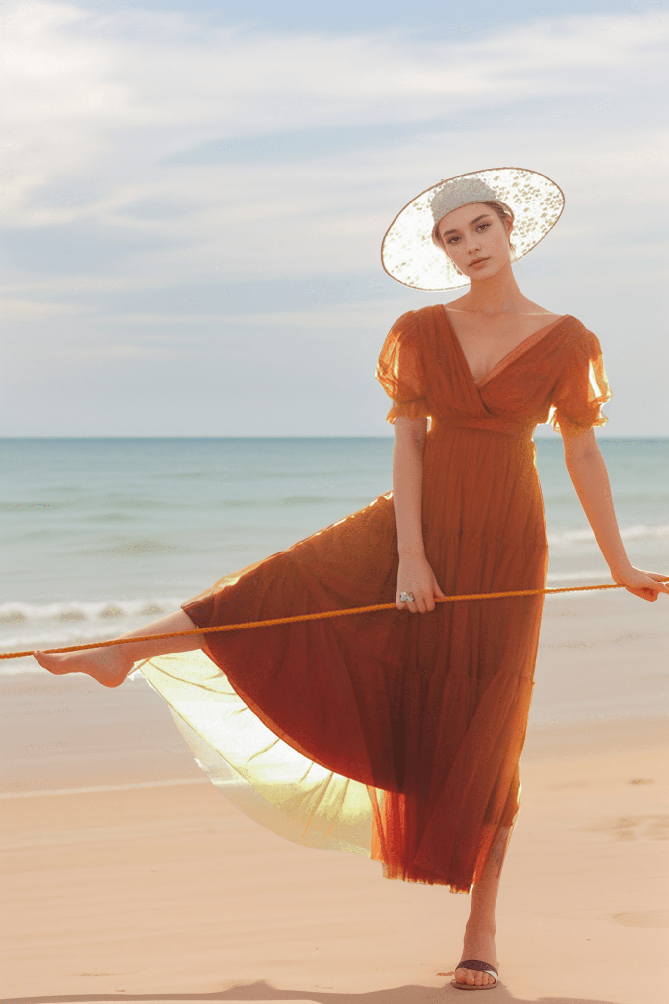 Cape-shoulder short sleeves ruched bodice V-neck layered skirt long tulle prom dress - Luzilly Bridal & Apparel