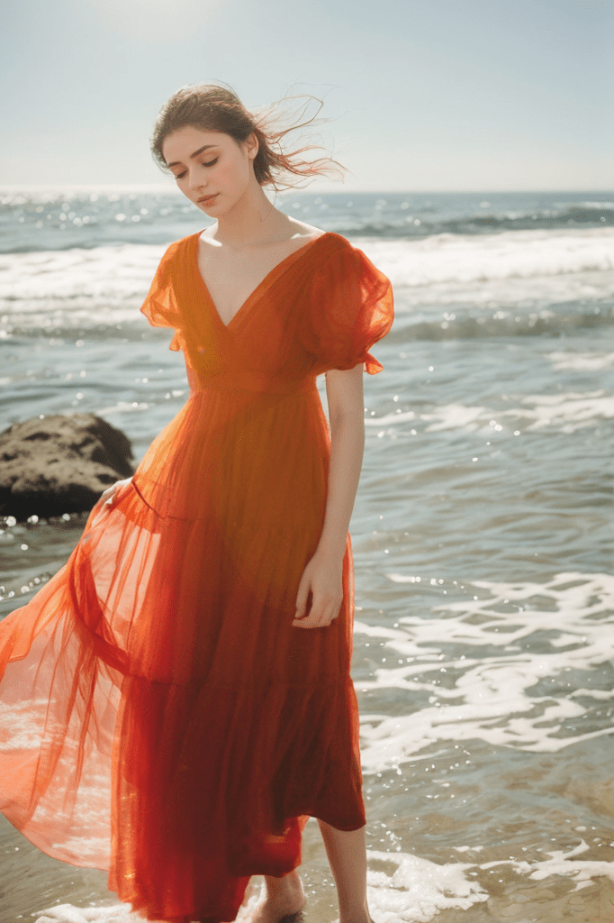 Cape-shoulder short sleeves ruched bodice V-neck layered skirt long tulle prom dress - Luzilly Bridal & Apparel