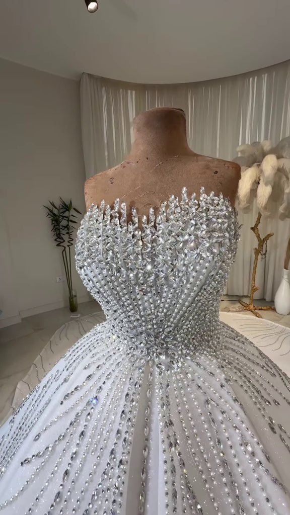 Celeste Crystal Ball Gown Bridal Dress GD106 - Luzilly Bridal & Apparel