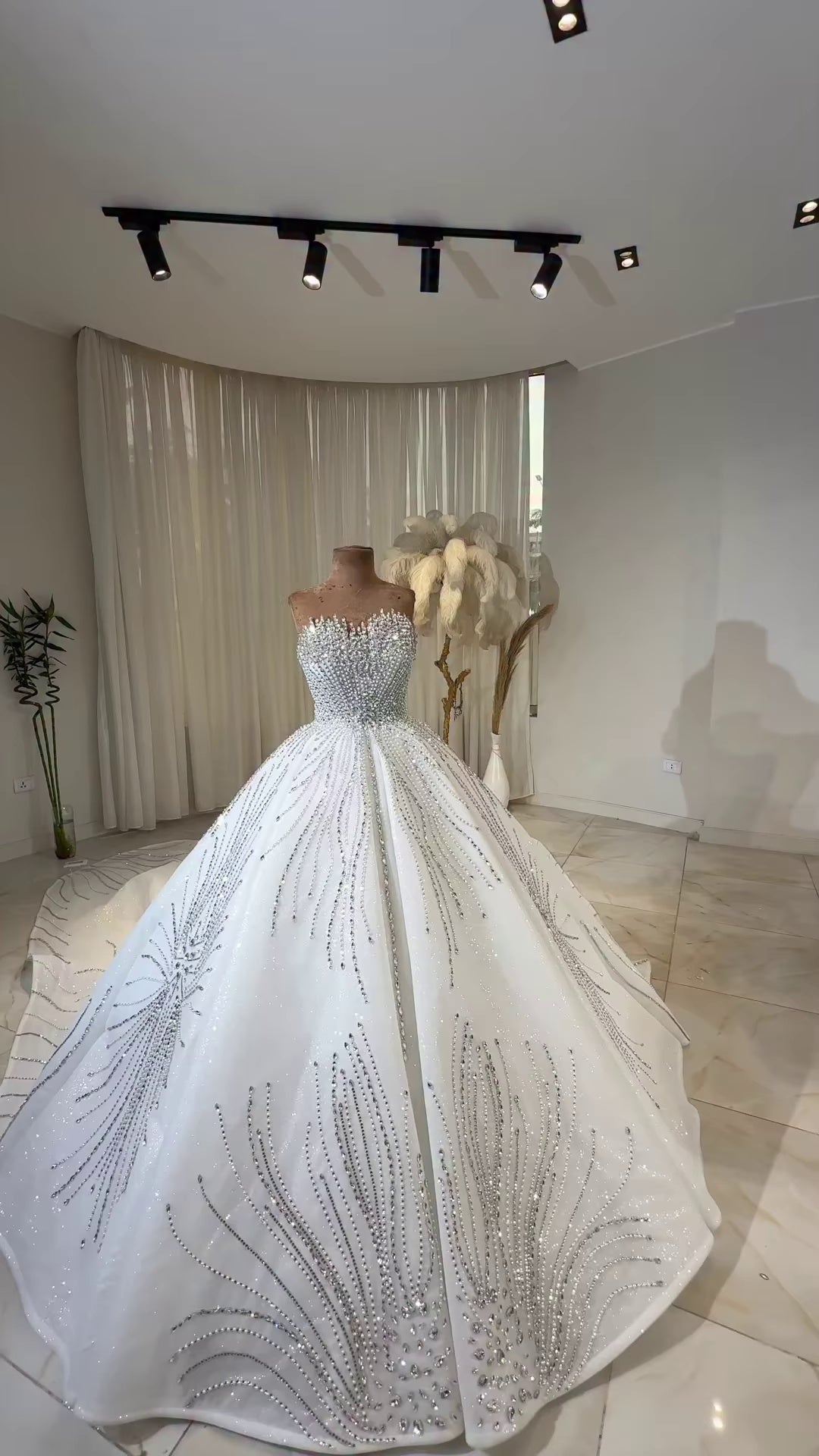 Celeste Crystal Ball Gown Bridal Dress GD106 - Luzilly Bridal & Apparel