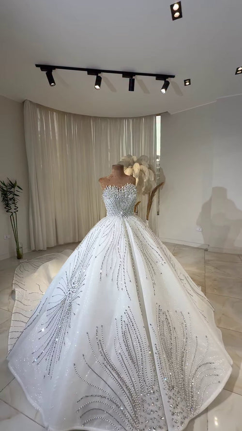 Celeste Crystal Ball Gown Bridal Dress GD106 - Luzilly Bridal & Apparel
