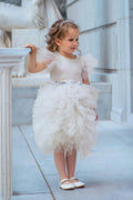 Celestial Fairy White Tulle Flower Girl Dress - Luzilly Bridal & Apparel