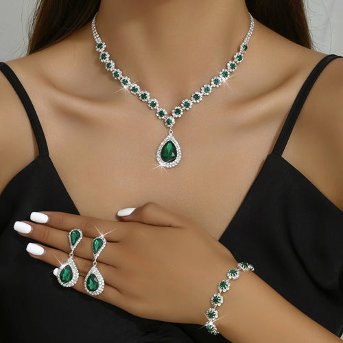 Celestial Rhinestone Bridal Jewelry Set (3-Piece) - Luzilly Bridal & Apparel