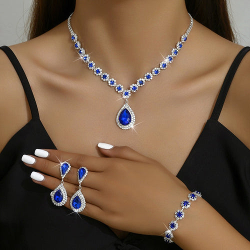 Celestial Rhinestone Bridal Jewelry Set (3-Piece) - Luzilly Bridal & Apparel