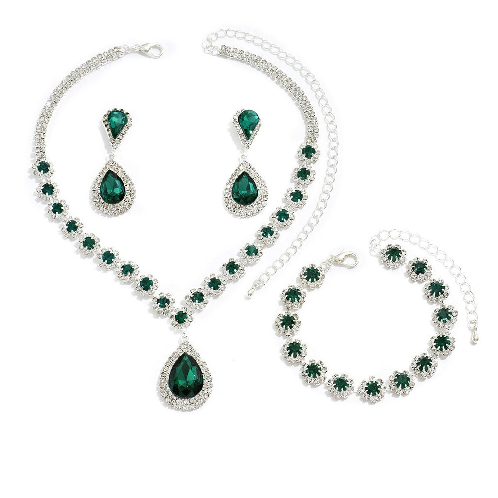 Celestial Rhinestone Bridal Jewelry Set (3-Piece) - Luzilly Bridal & Apparel