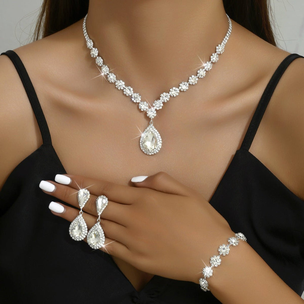 Celestial Rhinestone Bridal Jewelry Set (3-Piece) - Luzilly Bridal & Apparel