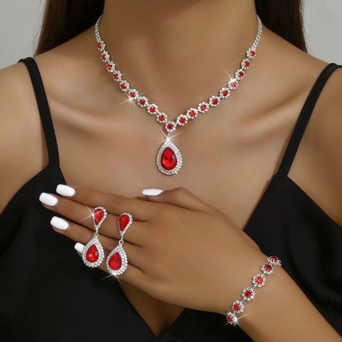 Celestial Rhinestone Bridal Jewelry Set (3-Piece) - Luzilly Bridal & Apparel