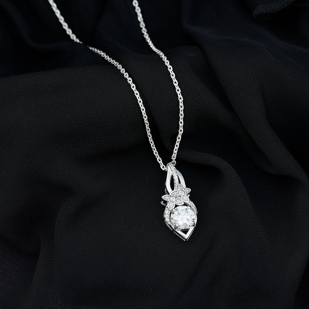 Certified Moissanite Designer Bridal Necklace For Wedding - Luzilly Bridal & Apparel