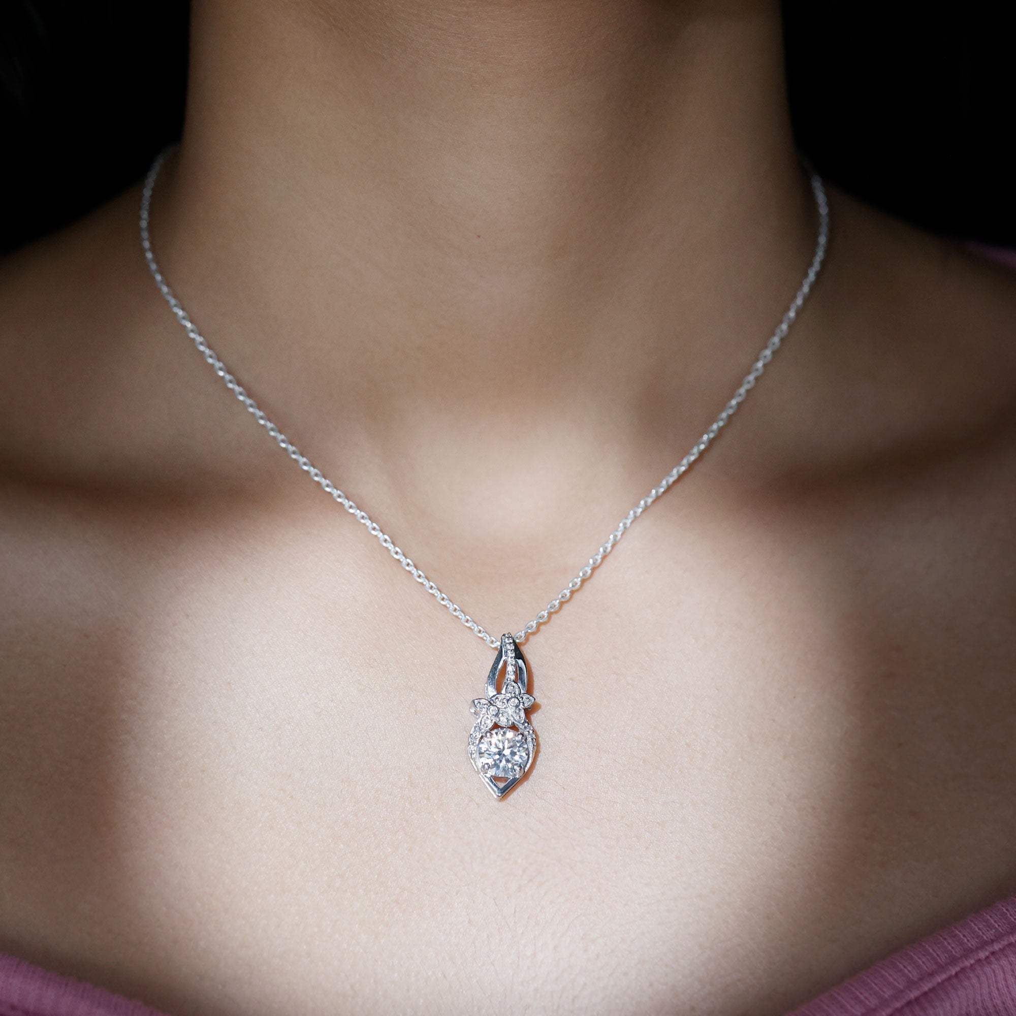 Certified Moissanite Designer Bridal Necklace For Wedding - Luzilly Bridal & Apparel