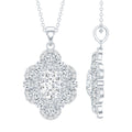 Certified Moissanite Flower Necklace for Wedding - Luzilly Bridal & Apparel