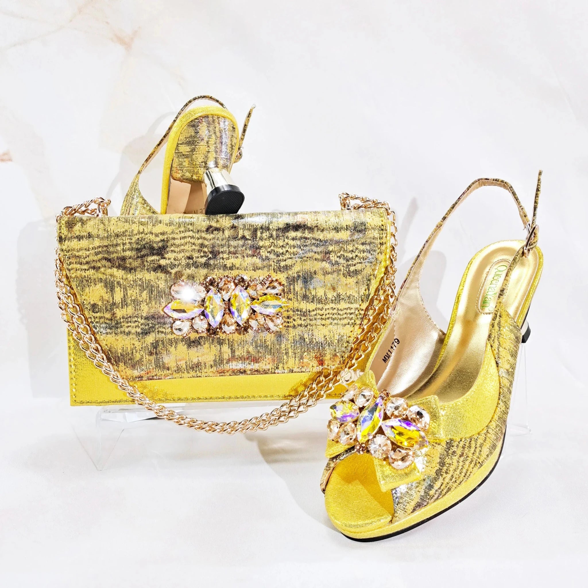 Charming Shoes And Bag Matching Set HN1-1 - Luzilly Bridal & Apparel
