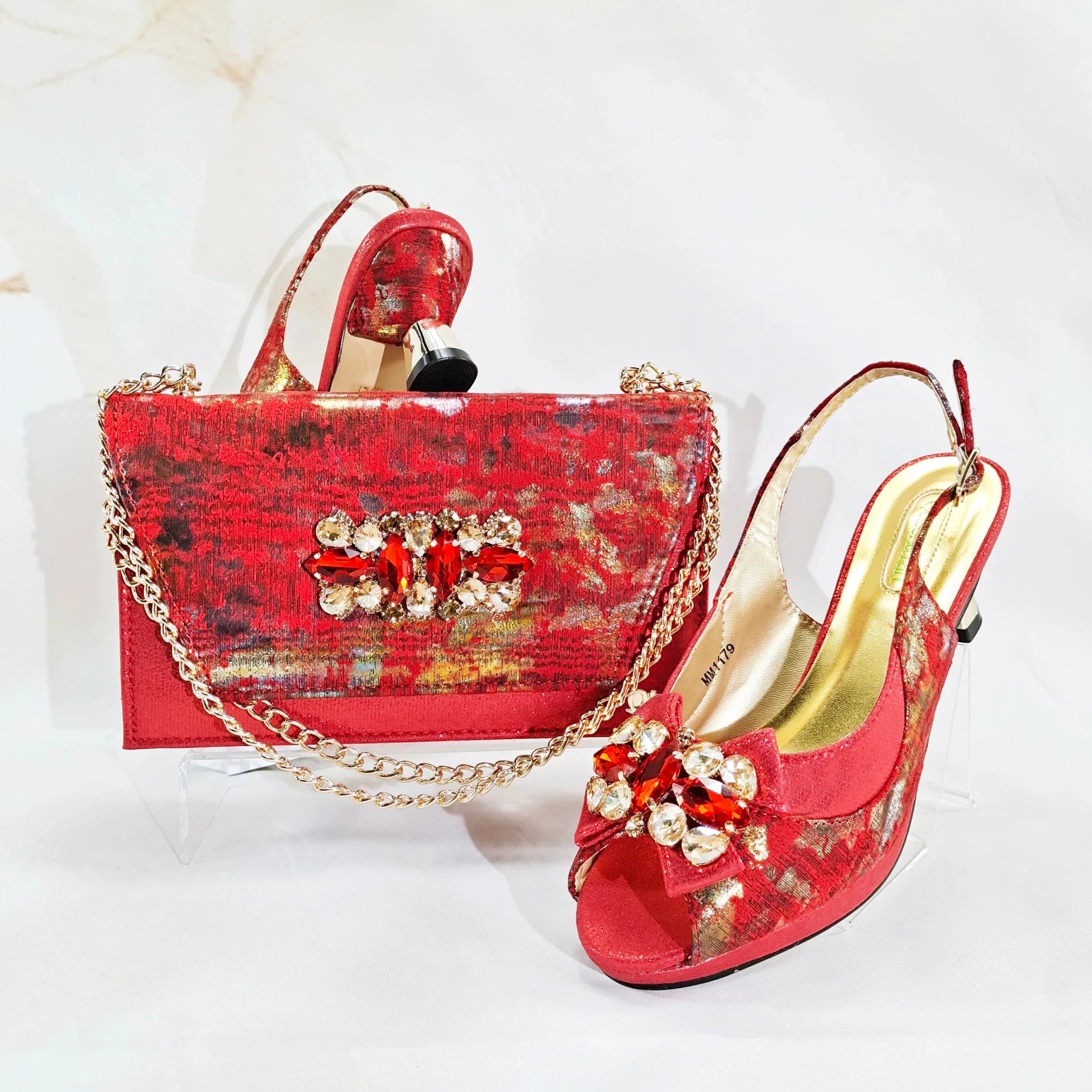 Charming Shoes And Bag Matching Set HN1-1 - Luzilly Bridal & Apparel