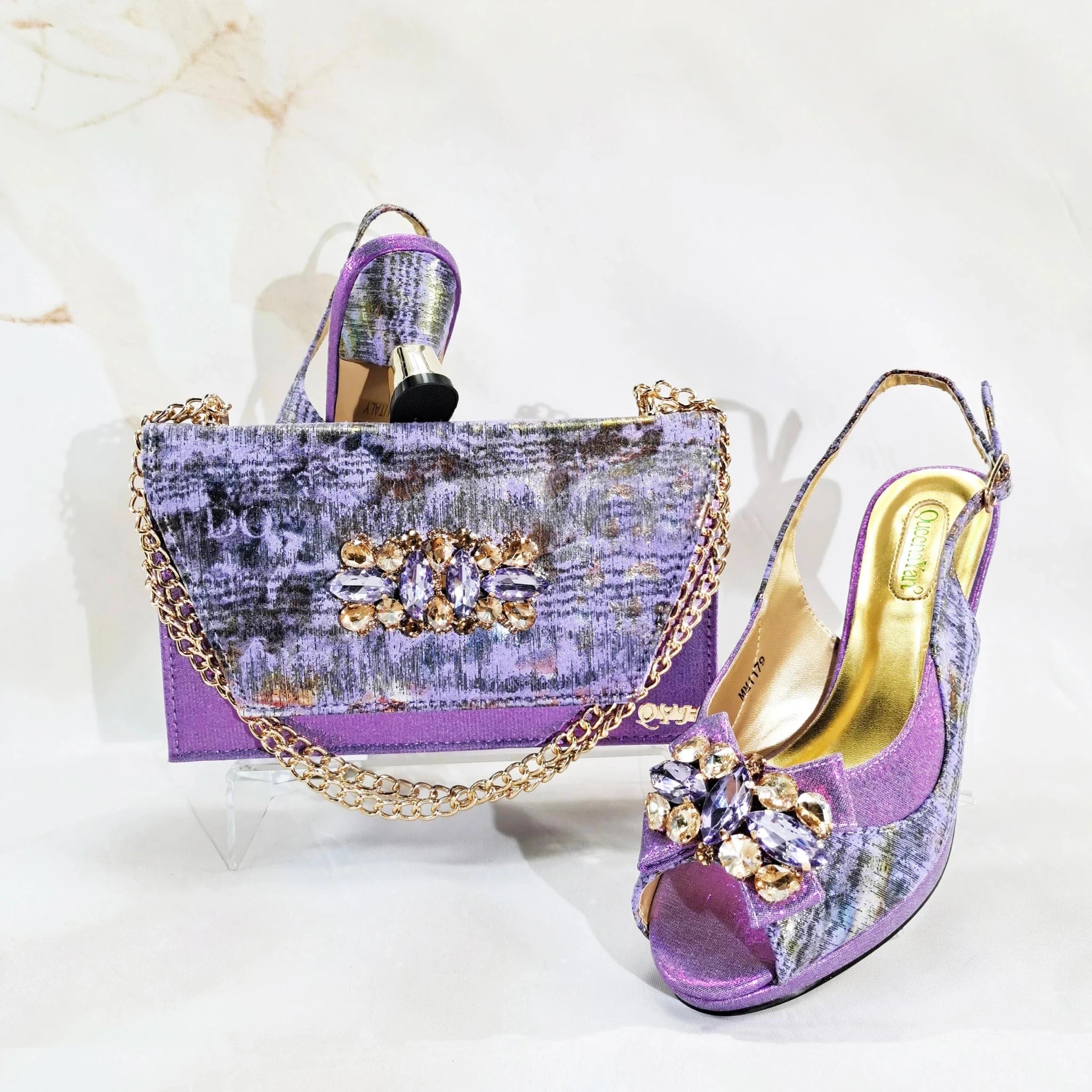 Charming Shoes And Bag Matching Set HN1-1 - Luzilly Bridal & Apparel