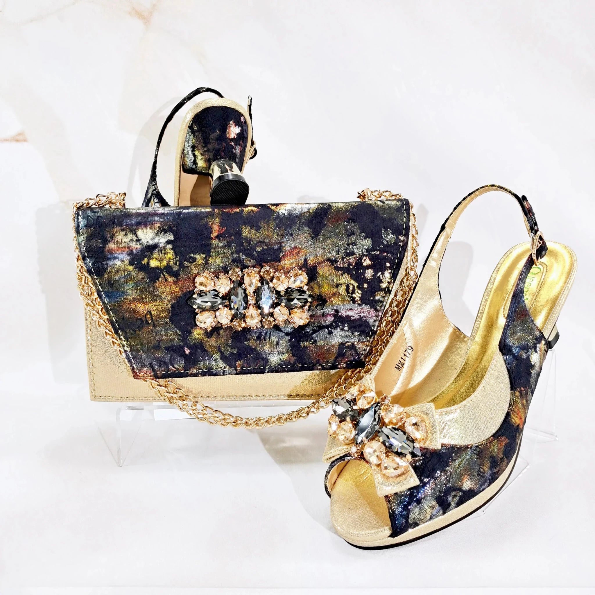 Charming Shoes And Bag Matching Set HN1-1 - Luzilly Bridal & Apparel