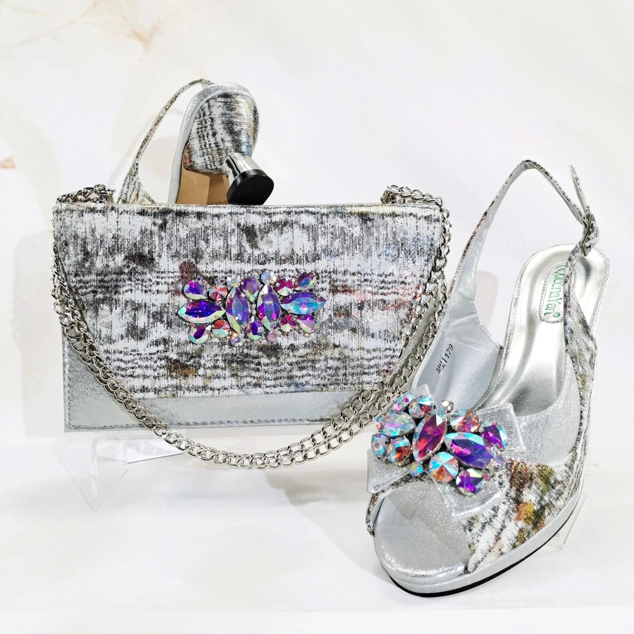 Charming Shoes And Bag Matching Set HN1-1 - Luzilly Bridal & Apparel
