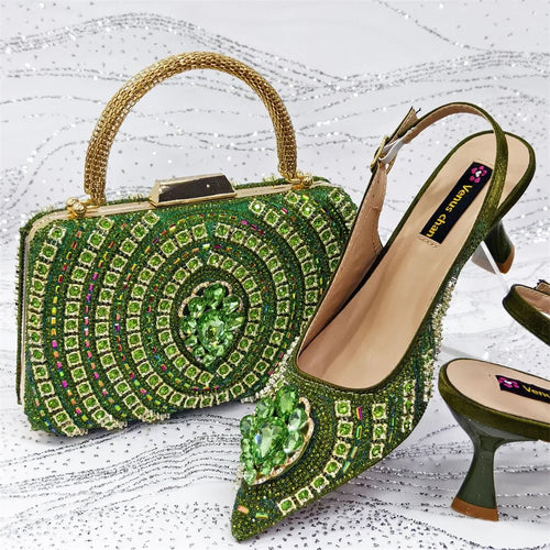 Charming Shoes And Bag Matching Set HVC1-2 - Luzilly Bridal & Apparel
