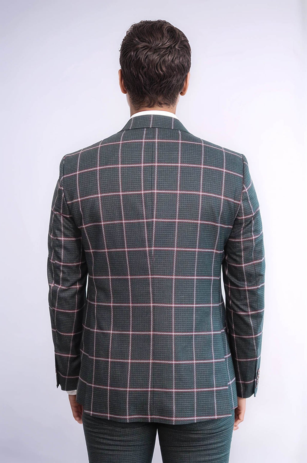 Checked Patterned Slim Fit Black Men Suit - Wessi - Luzilly Bridal & Apparel