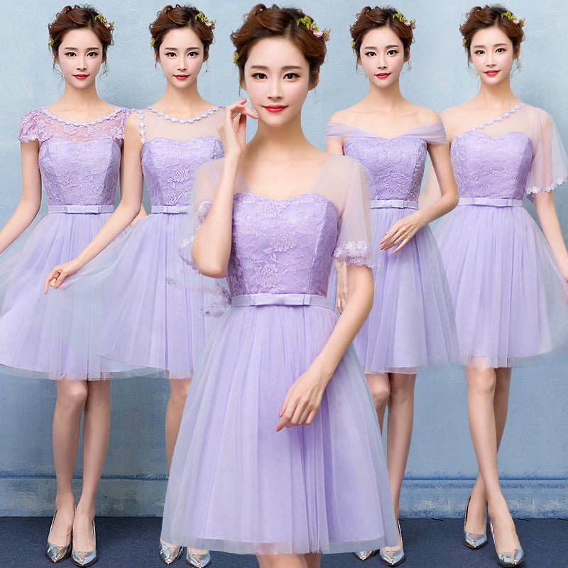 Chiffon Bridesmaid Dress with Sleeve Options - Luzilly Bridal & Apparel