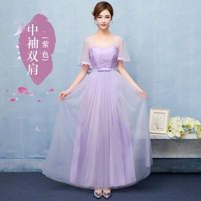 Chiffon Bridesmaid Dress with Sleeve Options - Luzilly Bridal & Apparel
