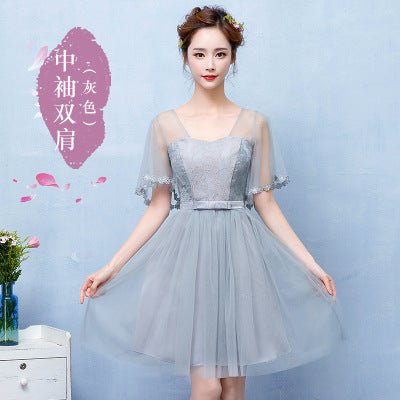 Chiffon Bridesmaid Dress with Sleeve Options - Luzilly Bridal & Apparel
