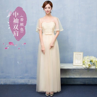 Chiffon Bridesmaid Dress with Sleeve Options - Luzilly Bridal & Apparel