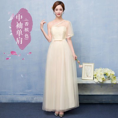 Chiffon Bridesmaid Dress with Sleeve Options - Luzilly Bridal & Apparel