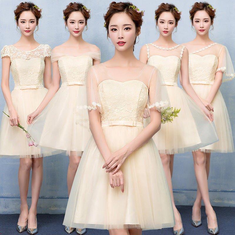 Chiffon Bridesmaid Dress with Sleeve Options - Luzilly Bridal & Apparel