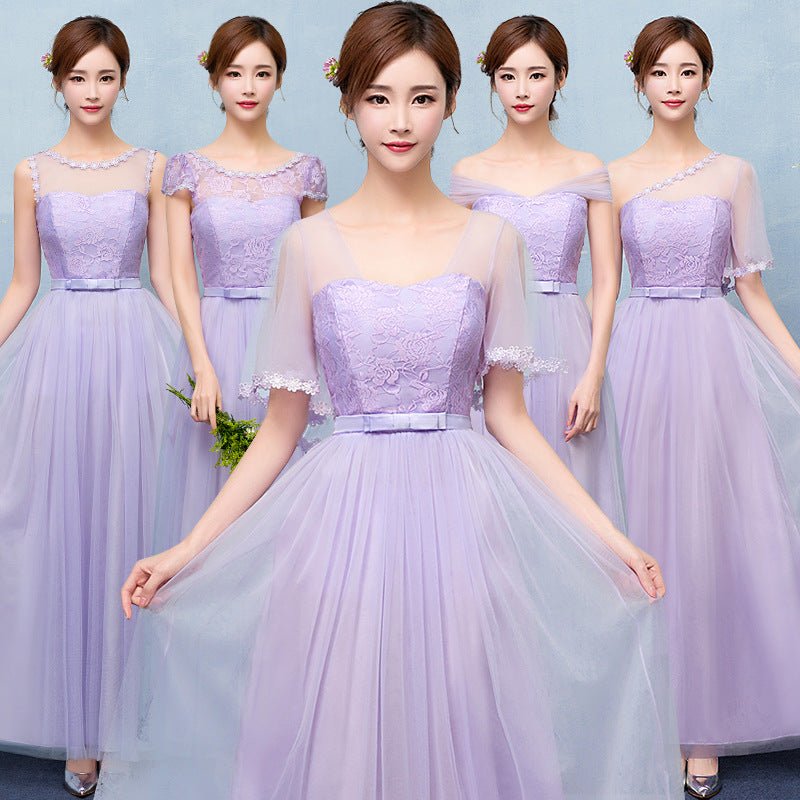 Chiffon Bridesmaid Dress with Sleeve Options - Luzilly Bridal & Apparel