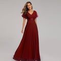 Chiffon V-Neck Banquet Bridesmaid Dress - Luzilly Bridal & Apparel