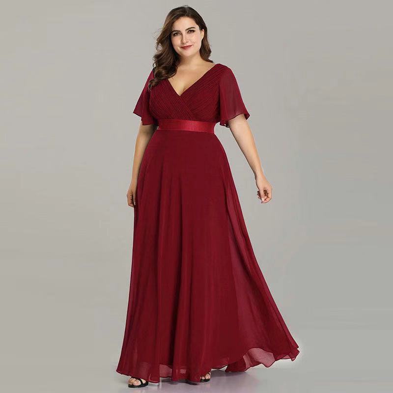 Chiffon V-Neck Banquet Bridesmaid Dress - Luzilly Bridal & Apparel