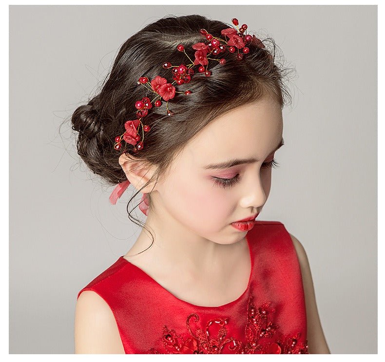 Childrens Headwear, White Flower Wreath, Girl Hair Accessories, Princess Headband, Performance Girl Headband, Headband - Luzilly Bridal & Apparel