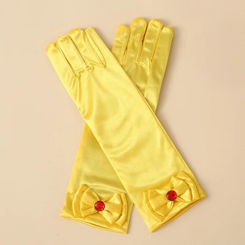 Children's Satin Bow Gloves for Flower Girls - Luzilly Bridal & Apparel