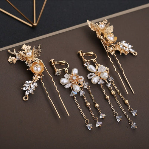 Chinese-Style Floral Bridal Hair Ornament - Luzilly Bridal & Apparel