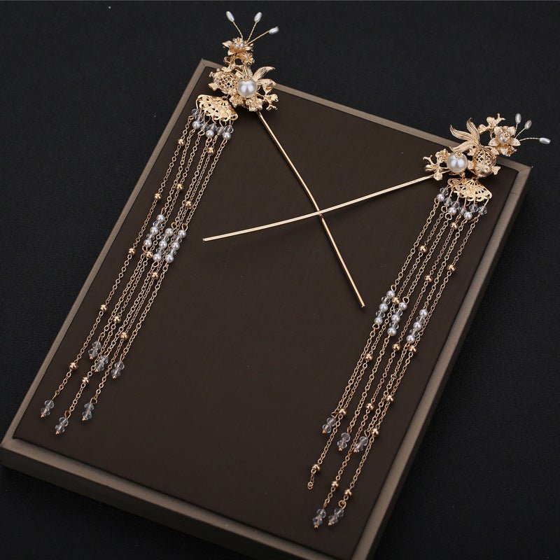 Chinese-Style Floral Bridal Hair Ornament - Luzilly Bridal & Apparel