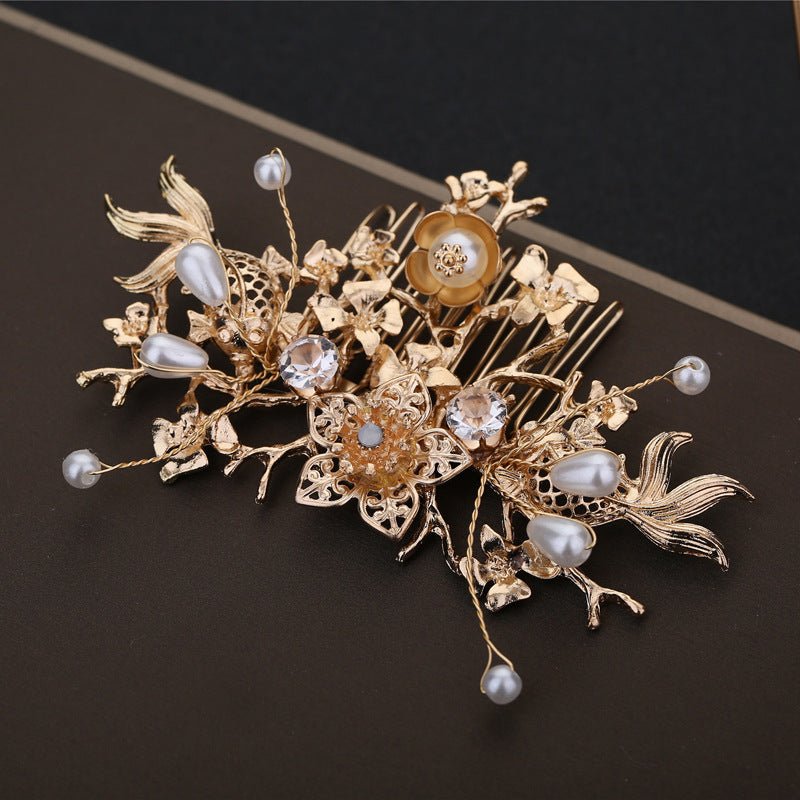 Chinese-Style Floral Bridal Hair Ornament - Luzilly Bridal & Apparel