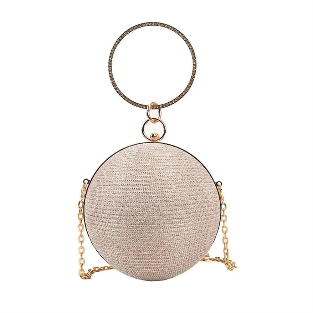 Circular Silk Rhinestone Banquet Clutch - Luzilly Bridal & Apparel