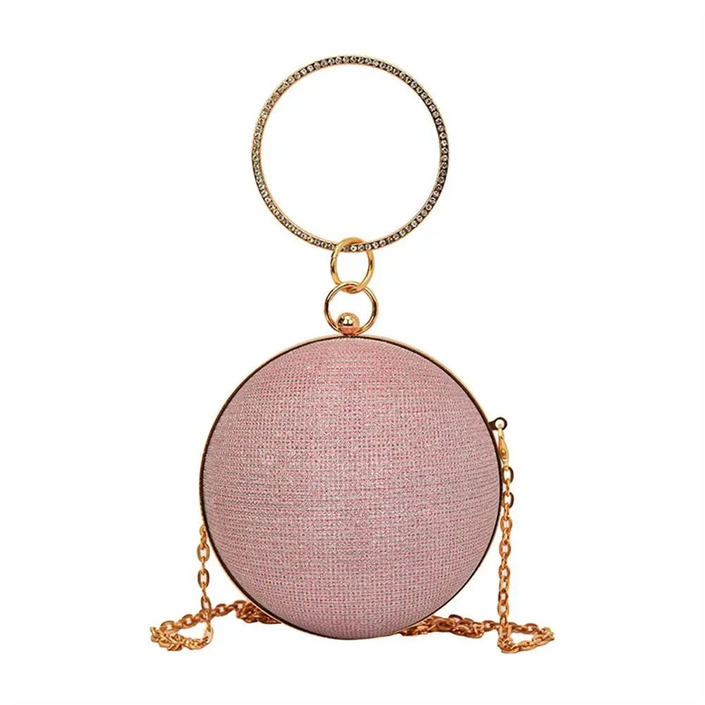 Circular Silk Rhinestone Banquet Clutch - Luzilly Bridal & Apparel