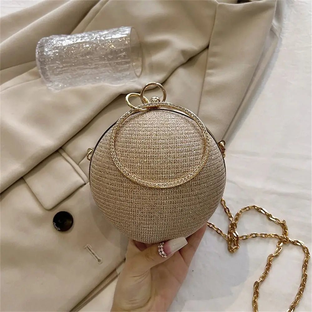 Circular Silk Rhinestone Banquet Clutch - Luzilly Bridal & Apparel