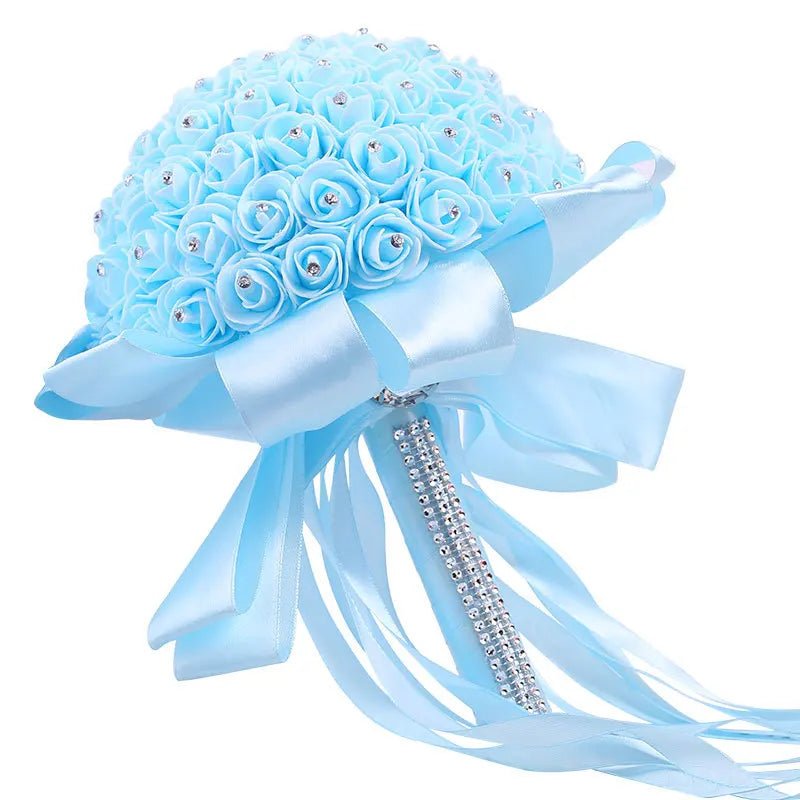 Classic Artificial Rose Bridal and Bridesmaid Bouquet - Luzilly Bridal & Apparel