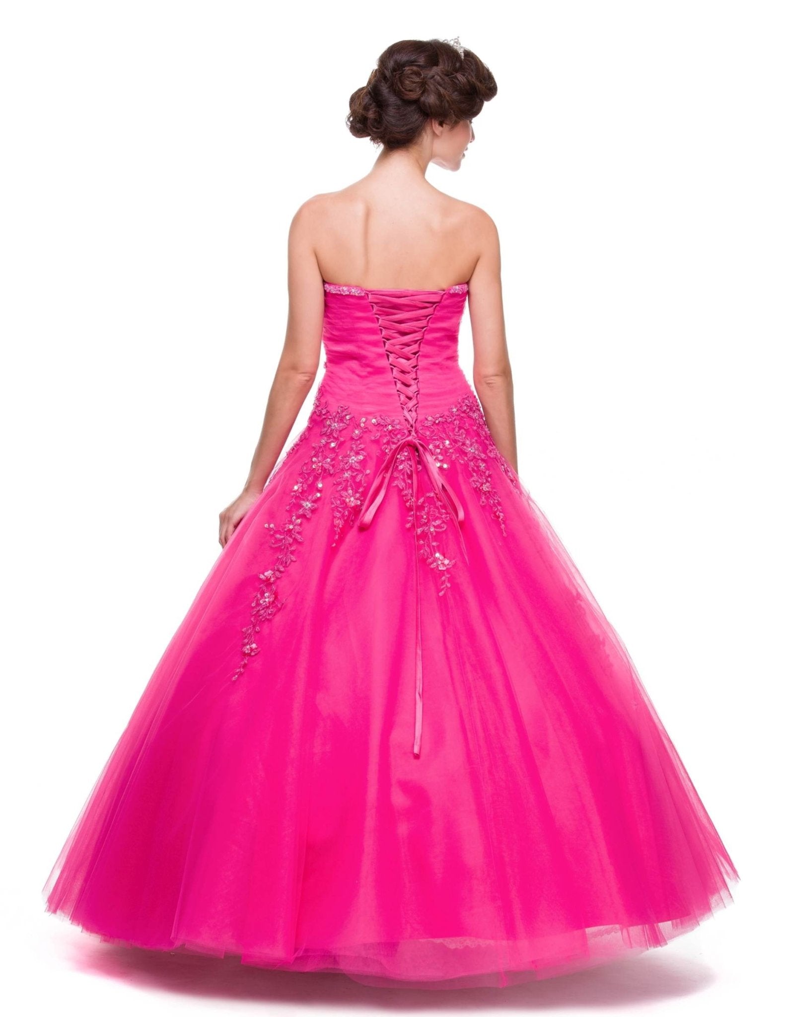 CLEARANCE - Juliet 301 Poofy Quinceanera Tulle Dress A-Line Strapless Beading - Luzilly Bridal & Apparel