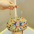 Clutch Purses for Women Evening Bag Nude Purse Luxury Handbag Bride Wallet Glitter Multicolor Rhinestone Bags - Luzilly Bridal & Apparel